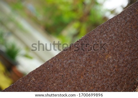 Metal rusty with blur nature material background