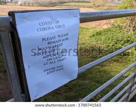 Footpath restrictions due to Coronavirus in Somerset