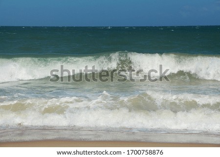 Waves on the sea coast