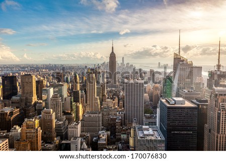 New York City skyline Royalty-Free Stock Photo #170076830