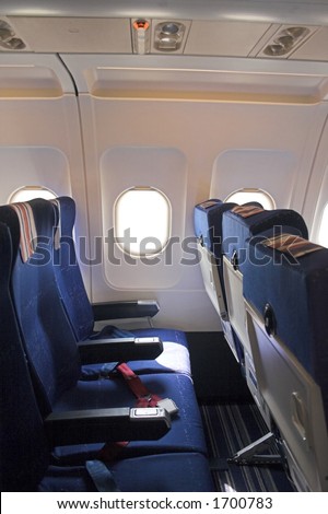 airplane interior Royalty-Free Stock Photo #1700783