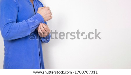 long sleeve shirt over male model, isolated background