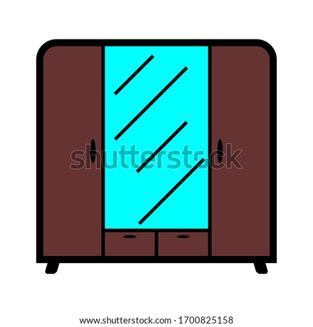 Сupboard color icon. locker sign design