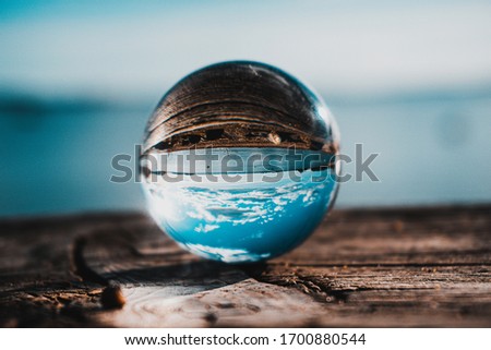 Lens ball shot towards the Baltic sea from Helsinki during summer