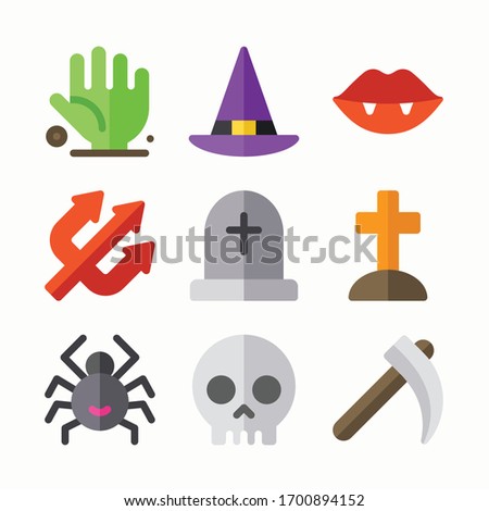 Icon Set Halloween for different seasons.