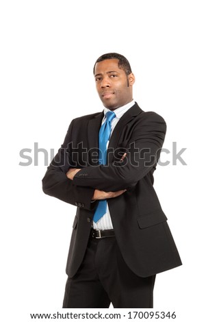 black man of african ethnicity, studio portrait, isolated on white background
