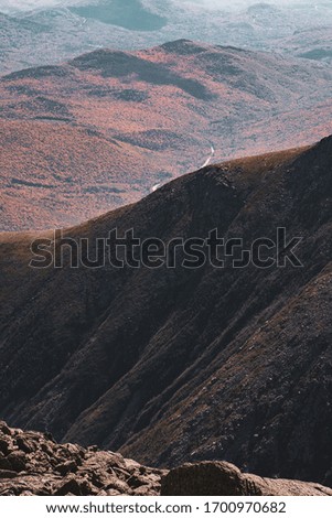picture of Tuckerman's Ravine from Mt. Washington in the white mountains