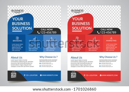 Business abstract vector template for Brochure, Annual Report, Magazine, Poster, Corporate Presentation, Portfolio, Flyer, infographic, layout modern with size A4, Easy to use and edit