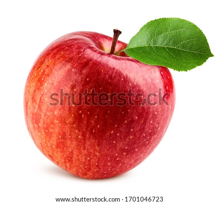 Red apple isolated on white background, clipping path, full depth of field Royalty-Free Stock Photo #1701046723