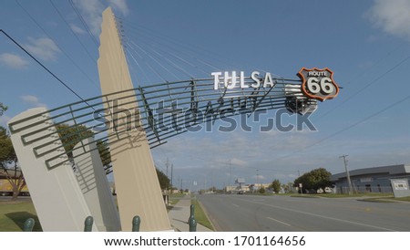 Tulsa Gate on historic Route 66 in Oklahoma - USA 2017