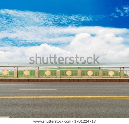 empty city road with skyline background
