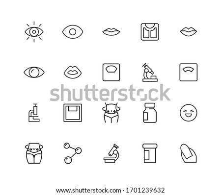 Premium set of beauty line icons. Web symbols for web sites and mobile app. Modern vector symbols, isolated on a white background. Simple thin line signs.