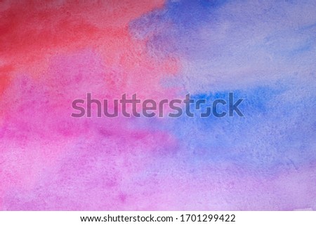 pink and blue abstract watercolor background.Watercolor Wet Background.