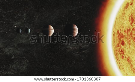 Solar system. Elements of this image furnished by NASA