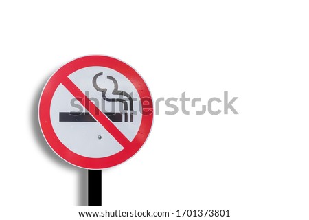 No smoking Separated from the background