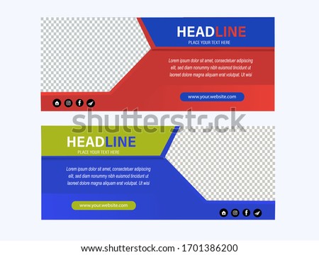 Collection of abstract vector banner designs. Collection of web banner templates. Modern template design for web, advertisements, leaflets