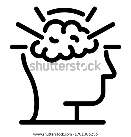 Brilliant brain icon. Outline brilliant brain vector icon for web design isolated on white background Royalty-Free Stock Photo #1701386236