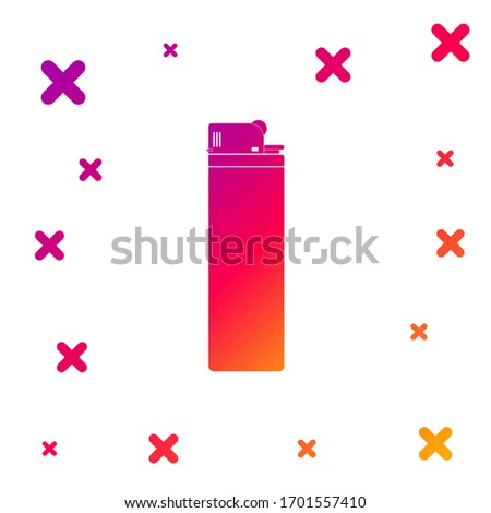 Color Lighter icon isolated on white background. Gradient random dynamic shapes. Vector Illustration