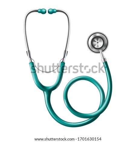 3d realistic vector medical stethoscope. Isolated icon illustration. Royalty-Free Stock Photo #1701630154