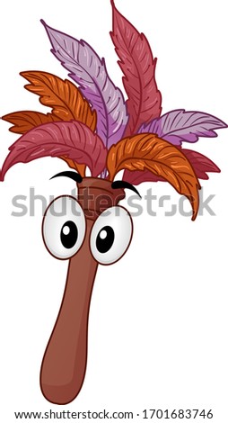 Illustration of a Feather Cleaning Duster Mascot
