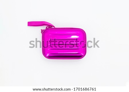 Pink wallet on isolated white background.Can be use for your design.High resolution photo.