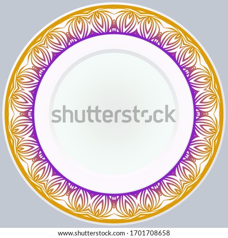 Pattern With Abstract Floral Round Ornament. Oriental Pattern. Indian, Moroccan, Mystic, Ottoman Motifs. Anti-Stress Therapy Pattern. Vector