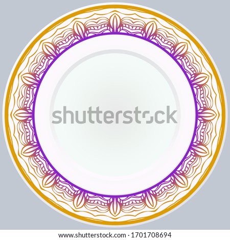 Pattern With Abstract Floral Round Ornament. Oriental Pattern. Indian, Moroccan, Mystic, Ottoman Motifs. Anti-Stress Therapy Pattern. Vector