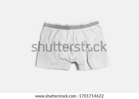 Underwear or Underpants Mock-up and clothing for men on white  background.White men's briefs. High resolution photo.Top view. Royalty-Free Stock Photo #1701714622