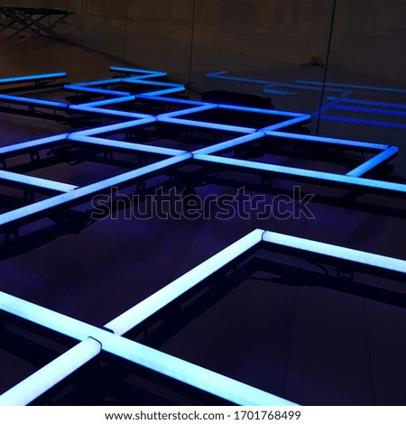LED lights as an art piece in the museum.