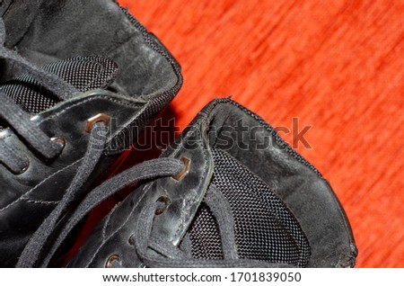 Old Black Leather Boots, Vintage