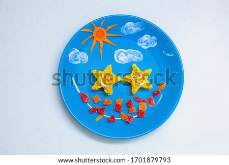 yellow stars on a plate