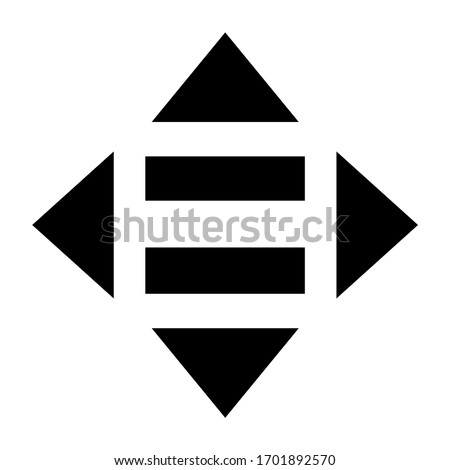 Reduced inequalities black icon. SDG. Promote the economic integration of all, regardless of gender, race or ethnicity. Corporate social responsibility.  Royalty-Free Stock Photo #1701892570