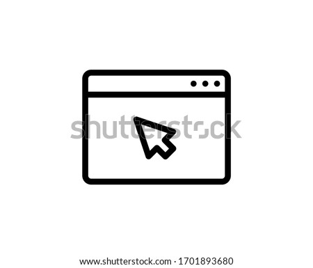 Webpage line icon. Vector symbol in trendy flat style on white background.Web sing for design. Royalty-Free Stock Photo #1701893680