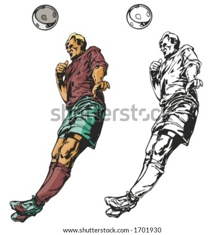 Soccer player. Vector illustration