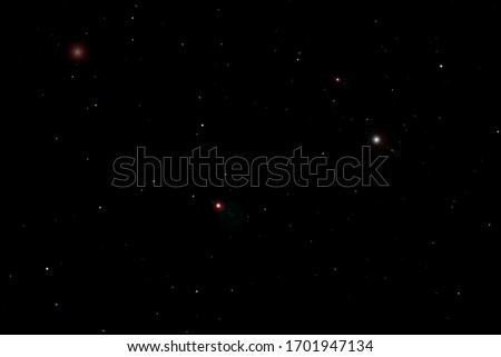 A starry black sky with many stars of various shades of red, white, and blue. The background can be used for drawing, images on fabric, marble tiles, or clothing. Space with space for the inscription.