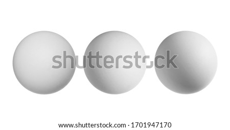 Set ping-pong ball isolated on white, clipping path  Royalty-Free Stock Photo #1701947170
