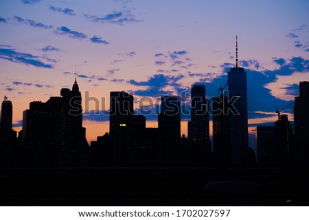 New York City Sunset Skyline