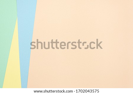 Pastel texture, rectangle space element for infographic. Template for presentation or background.4 options, parts, steps or processes concepts with large yellow area.View from top, Flat lay, Copyspace