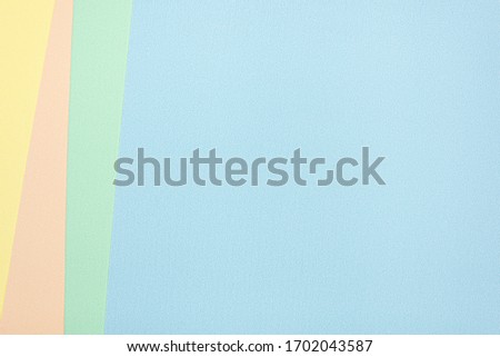 Pastel texture,rectangle space  element for infographic. Template for presentation or background. 4 options, parts, steps or processes concepts with large blue area.View from top, Flat lay, Copyspace