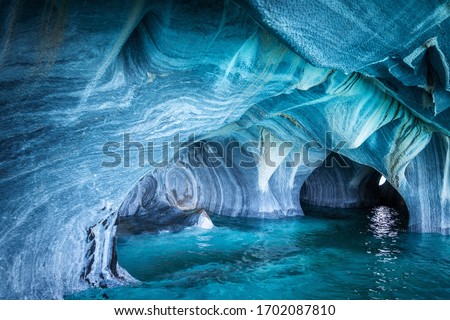 The Marble Caves (Spanish: Cuevas de Marmol ) are a series of naturally sculpted caves in the General Carrera Lake on the border of Chile and Argentina, Patagonia, South America.
