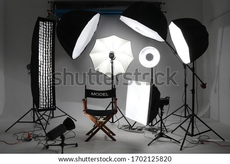 studio lighting flash light photography with various modifier  Royalty-Free Stock Photo #1702125820