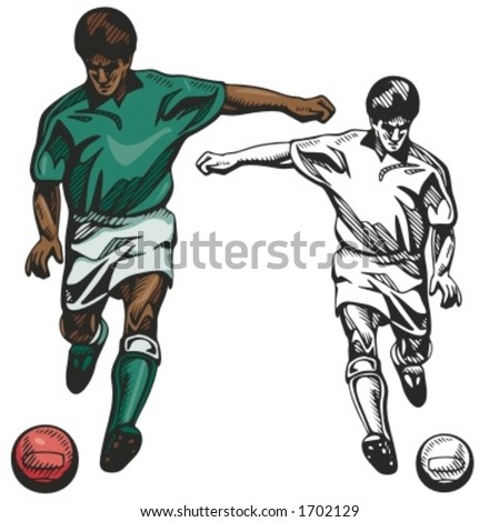 Soccer player. Vector illustration