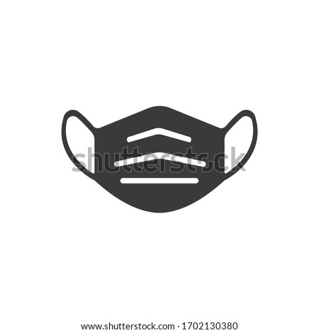Illustration Mask Vector Icon Black and White Graphic