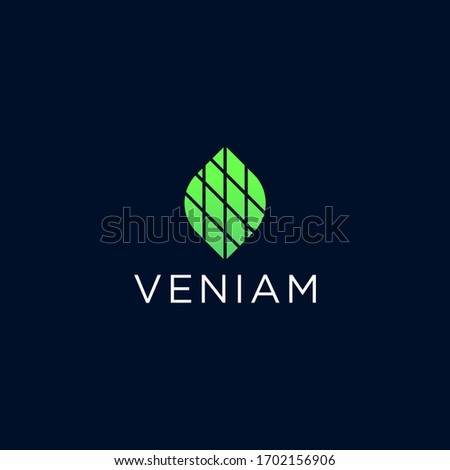 Abstract leaf logo design vector template