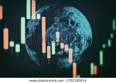 network business technology science background loop .Currency exchange rate for world currency: US Dollar, Euro, Frank, Yen. Financial, money, global finance, stock market background