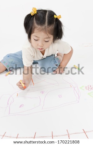 The girl who draws a picture