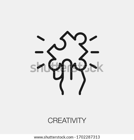 creativity icon vector. Linear style sign for mobile concept and web design. creativity symbol illustration. Pixel vector graphics - Vector. Royalty-Free Stock Photo #1702287313