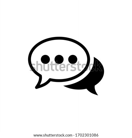Comment icon vector. Speech bubble icon symbol Royalty-Free Stock Photo #1702301086