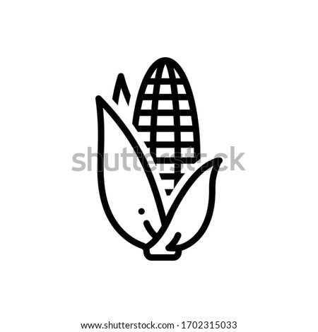 Vector line icon for corn Royalty-Free Stock Photo #1702315033