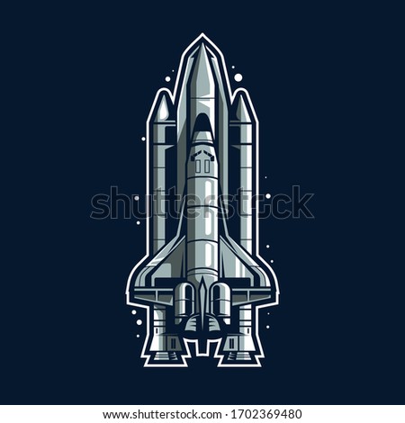 space ship plane vector illustration design
